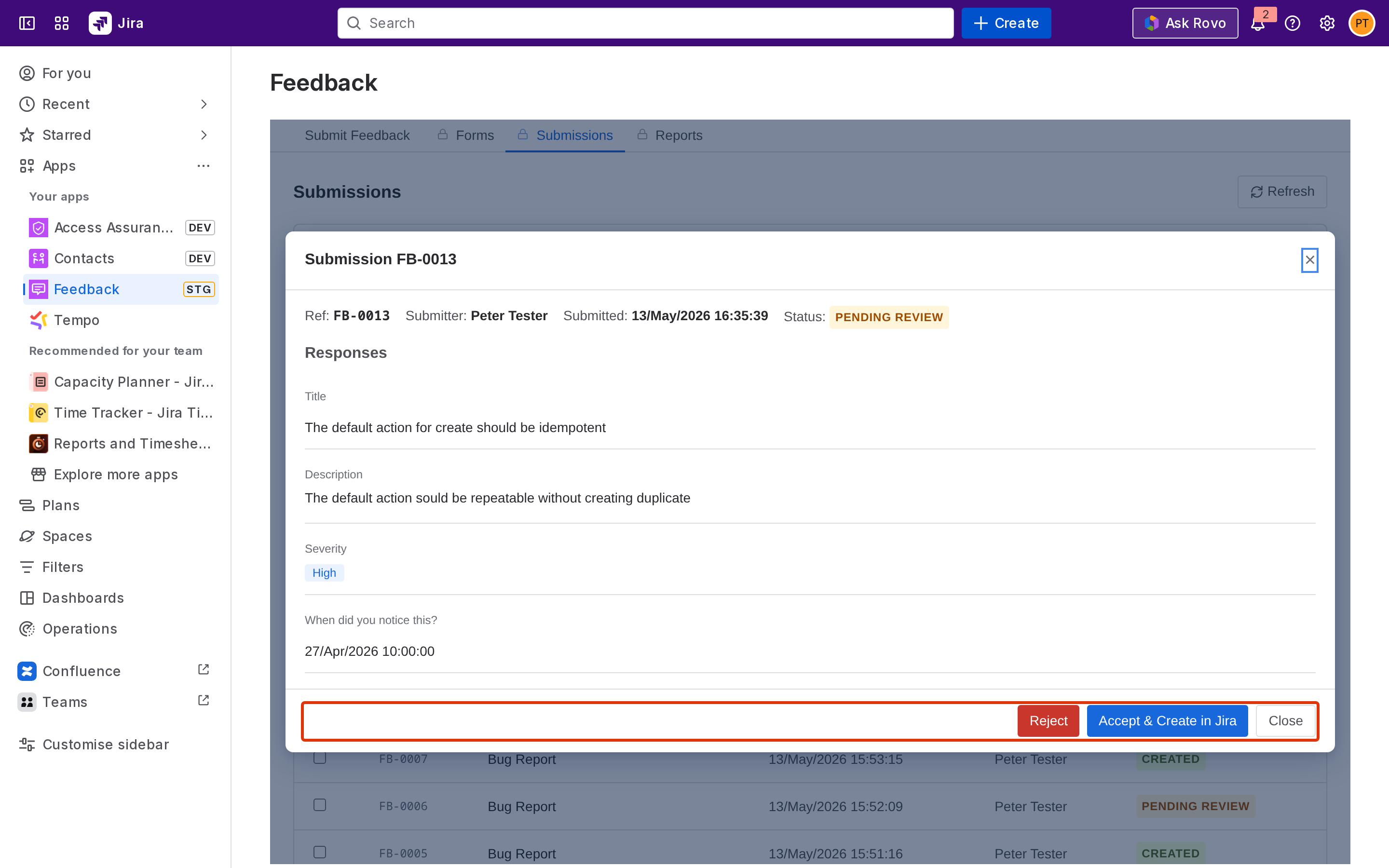 Action button row, each highlighted